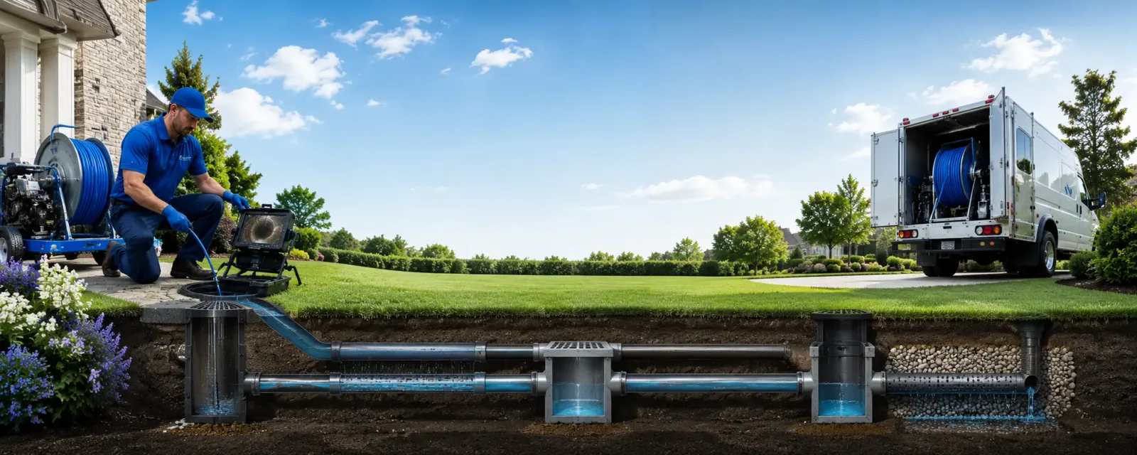 Outdoor drain cleaning information for Glencoe, IL